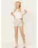 Image #1 - Rolla's Women's High Rise Corduroy Duster Shorts, Off White, hi-res