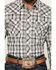 Image #3 - Wrangler Retro Men's Plaid Print Long Sleeve Snap Western Shirt - Tall, Grey, hi-res