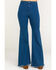 Flying Tomato Women's High Rise Distressed Flare Jeans, Blue, hi-res