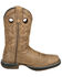 Image #2 - Smoky Mountain Women's Prairie Performance Western Boots - Broad Square Toe, Brown, hi-res