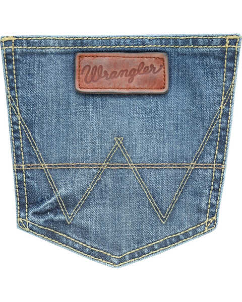Image #4 - Wrangler Men's Retro Slim Fit Stretch Bootcut Jeans - Long , , hi-res