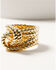 Image #2 - Shyanne Women's Golden Charm Roped Statement Ring, Gold, hi-res