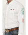 Image #3 - Wrangler Men's Mexico Logo Geo Print Long Sleeve Snap Western Shirt, White, hi-res