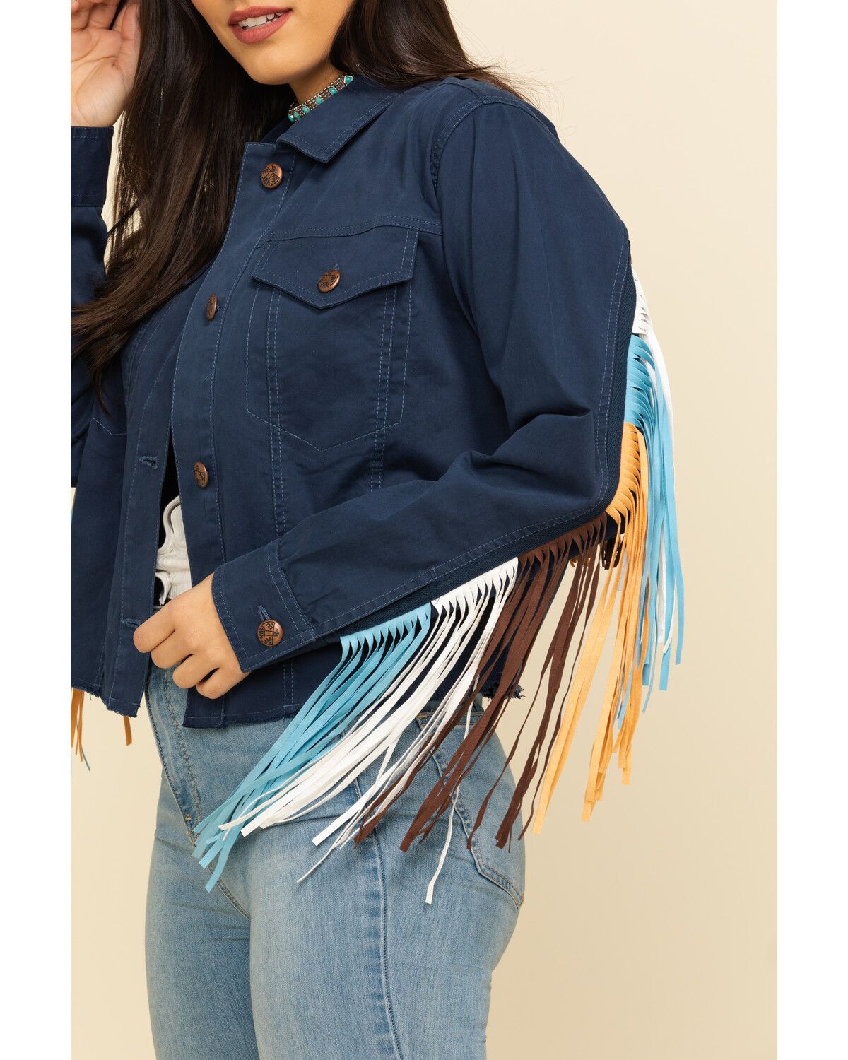 Women's indigo jacket clearance