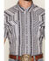 Image #3 - Panhandle Slim Men's Southwestern Striped Short Sleeve Pearl Snap Performance Western Shirt, Black, hi-res