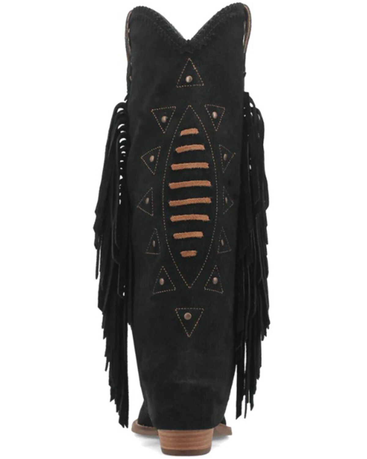Image #5 - Dingo Women's Spirit Trail Fringe Tall Western Boots - Round Toe, Black, hi-res