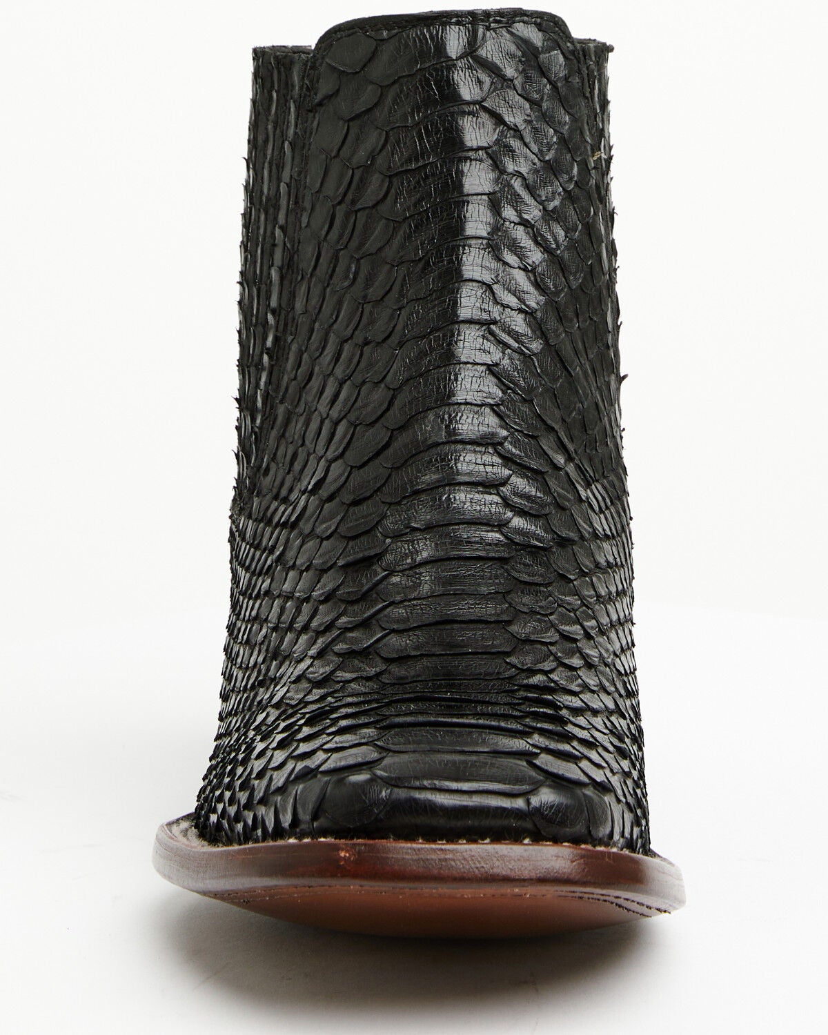 Image #4 - Cody James Men's Hash Exotic Python Western Ankle Boots - Broad Square Toe, Black, hi-res