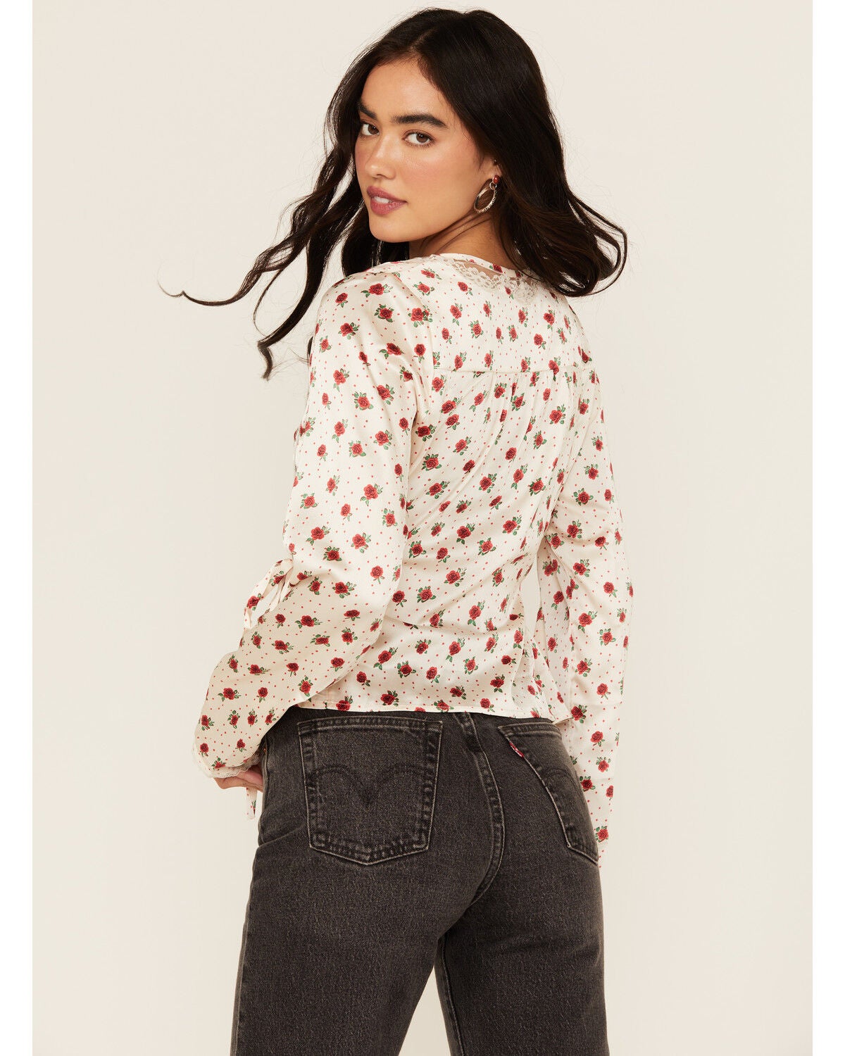 free people polka dot top