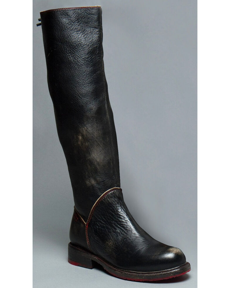Bed Stu Women's Black Manchester Tall Boots - Round Toe , Black, hi-res