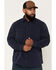 Image #1 - Hawx Men's Burr Solid Long Sleeve Snap Woven Work Shirt, Navy, hi-res