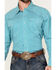 Image #3 - Roper Men's Amarillo Geo Print Long Sleeve Snap Stretch Western Shirt, Teal, hi-res