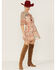 Image #1 - Miss Me Women's Patchwork Long Sleeve Dresss, Mauve, hi-res
