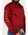 Image #3 - Ariat Men's Boot Barn Exclusive Team Logo Twill Fitted Long Sleeve Button-Down Western Shirt, Red, hi-res