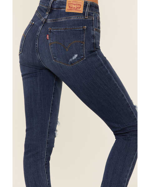 Image #3 - Levi's Women's 721 Carbon Waters Dark Wash High Rise Skinny Jeans , Blue, hi-res