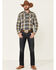 Ariat Men's Moss Alhambra Retro Plaid Long Sleeve Snap Western Shirt , Green, hi-res