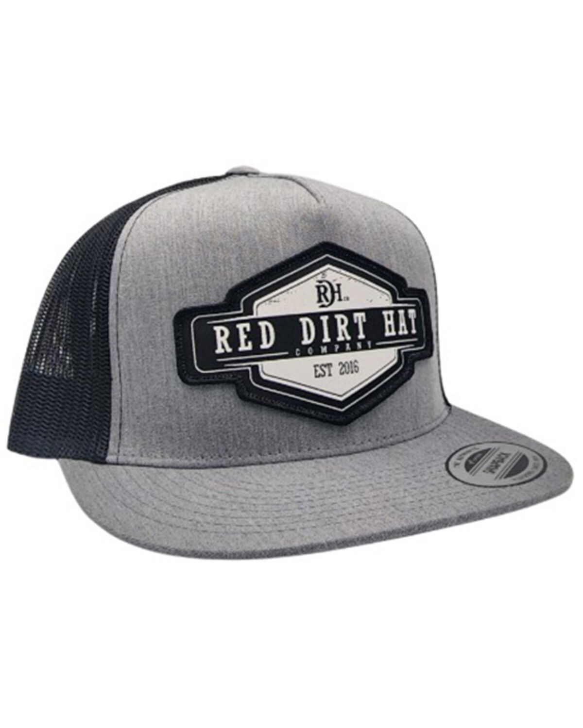 Image #1 - Red Dirt Hat Roughstock Logo Patch Ball Cap, Grey, hi-res