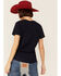 Image #3 - Paramount Network's Yellowstone Women's Navy Can't Reason with Evil Graphic Tee, Navy, hi-res