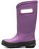 Image #3 - Bogs Girls' Solid Plush Rain Boots - Round Toe, Purple, hi-res
