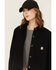 Image #2 - Carhartt Women's Rugged Flex® Loose Fit Heavyweight Duck Long Sleeve Button-Down Work Shirt, Black, hi-res