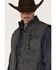 Image #2 - Ariat Men's Americana Flag Print Softshell Vest, Charcoal, hi-res