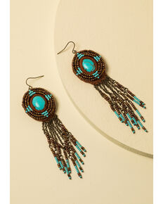 Idyllwind Women's Picture This Turquoise Beaded Earrings, Brown, hi-res