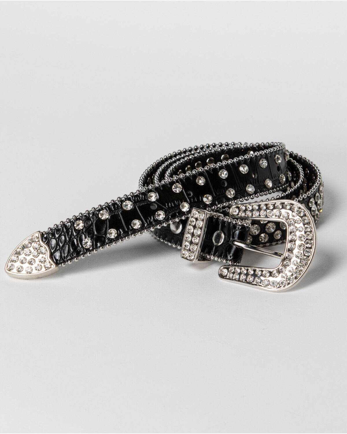 Image #2 - Shyanne Women's Rhinestone Studded Belt, Black, hi-res