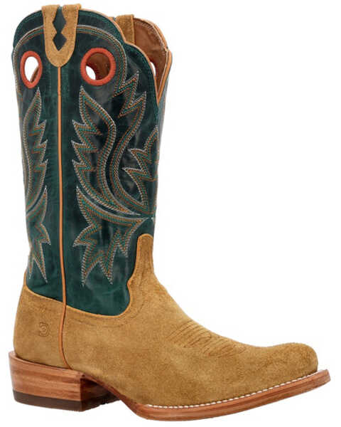 Durango Men's PRCA Collection Roughout Western Boots - Square Toe , Multi, hi-res