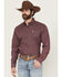 Image #1 - Cinch Men's Floral Print Long Sleeve Button-Down Western Shirt, Purple, hi-res