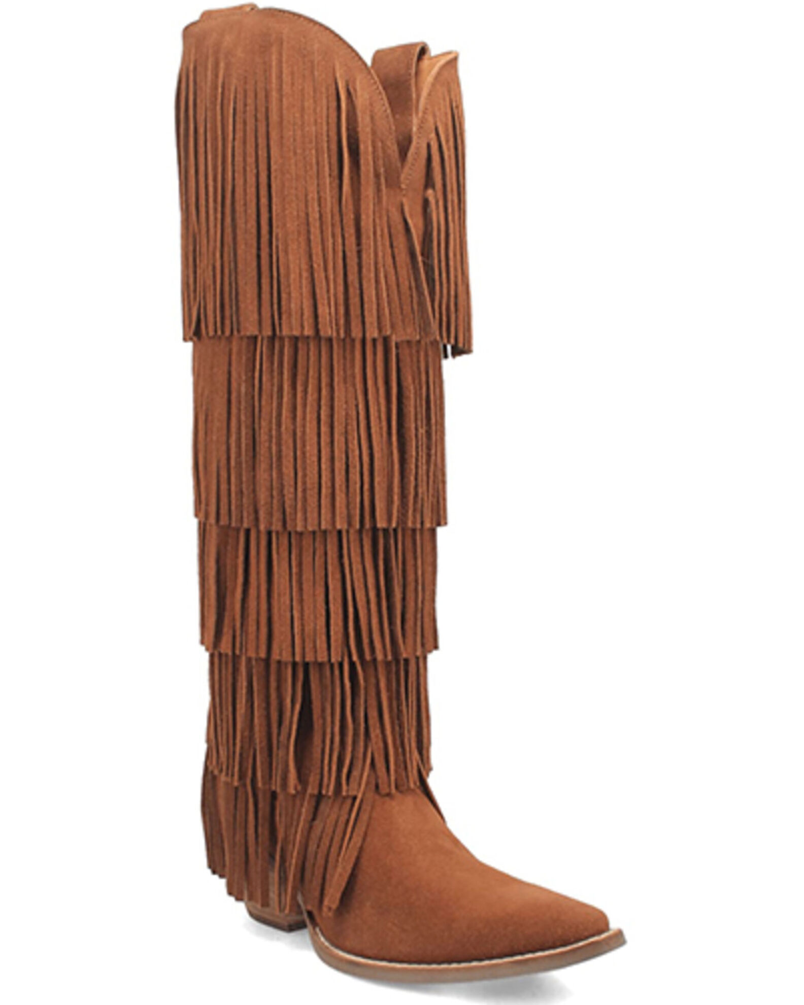 Dingo Women s Wild Child Suede Fringe Tall Western Boots Pointed Toe Country Outfitter