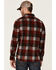 Image #4 - Flag & Anthem Men's Berks Plaid Textured Knit Long Sleeve Button-Down Western Shirt, Red, hi-res