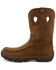 Twisted X Men's Distressed Saddle Hiker Boots - Moc Toe, Brown, hi-res