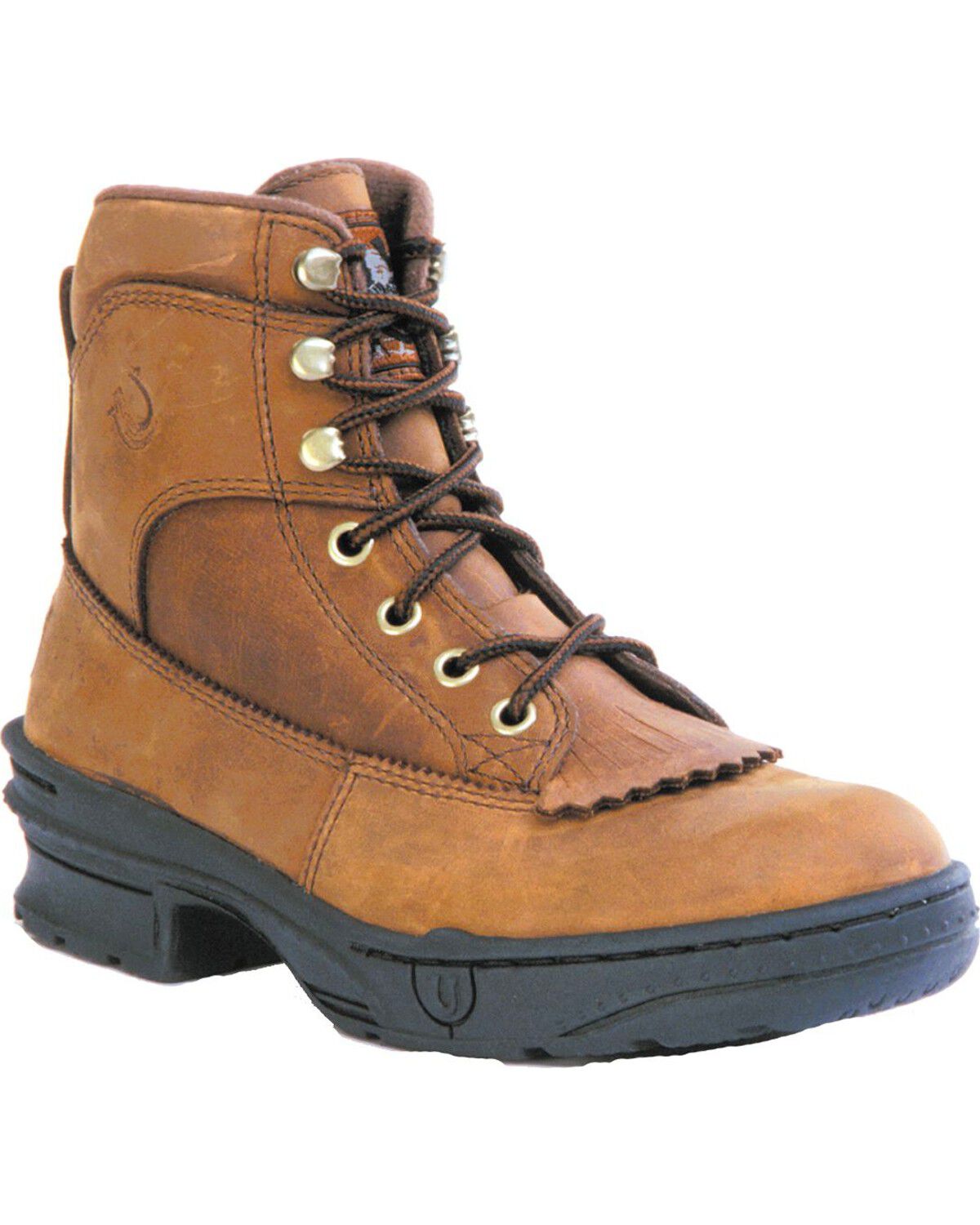 Roper Men's Classic Crossrider HorseShoe Boots, Rocky Brn, hi-res