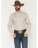 Image #1 - Cinch Men's Modern Fit Striped Long Sleeve Button-Down Western Shirt, Cream, hi-res