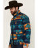 Image #2 - RANK 45® Men's Twill Southwestern Print Jacket, Dark Blue, hi-res