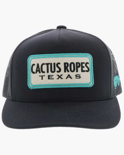 Image #3 - Hooey Men's Cactus Ropes Logo Mesh Trucker Cap, Black, hi-res