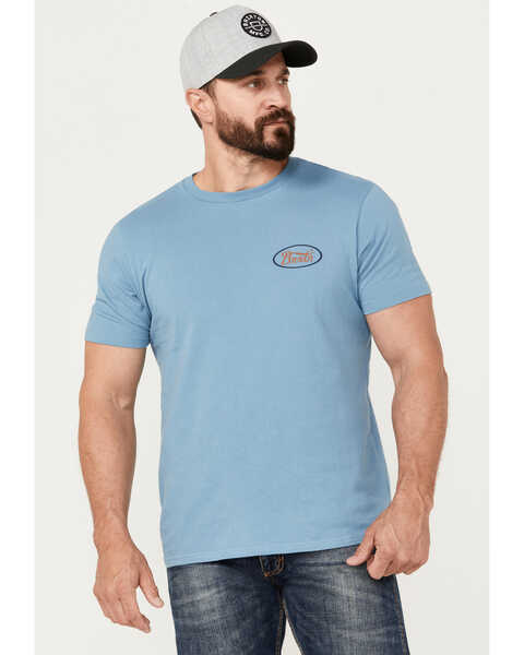 Image #1 - Brixton Men's Parsons Logo Short Sleeve Graphic T-Shirt , Blue, hi-res