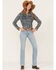Image #1 - Wrangler Women's Light Wash Mid Rise Willow Diane Ultimate Riding Straight Jeans, Blue, hi-res