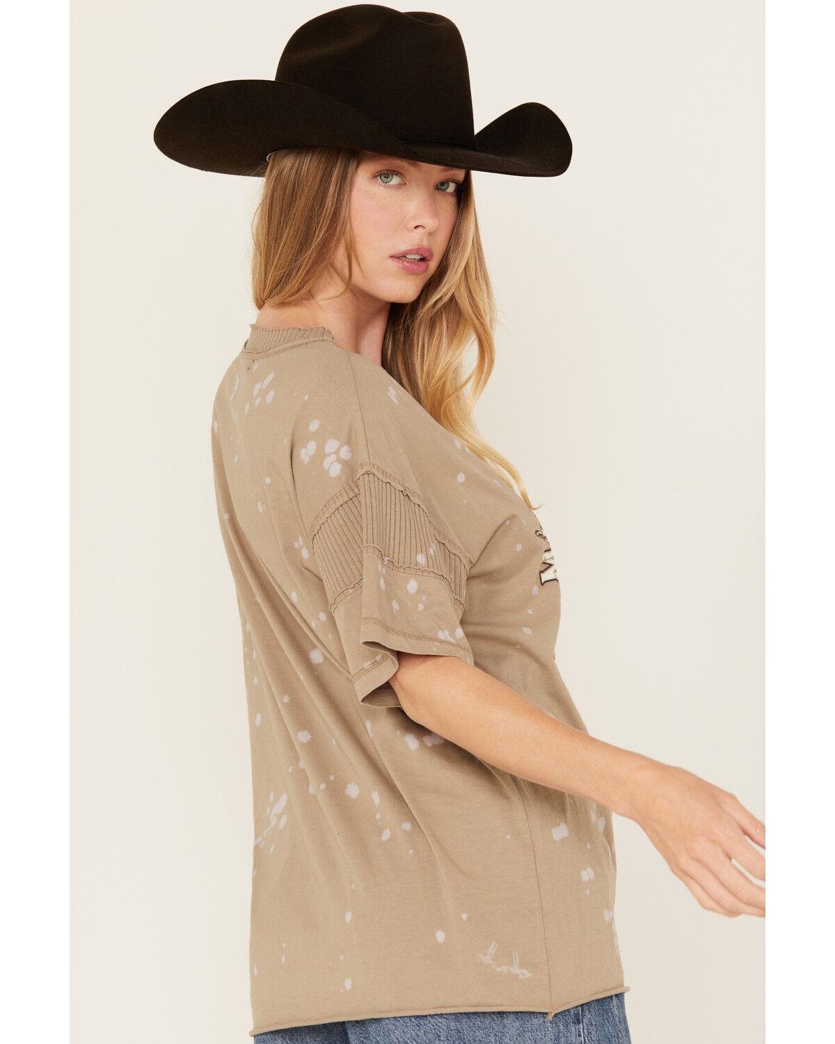 Image #4 - Rock & Roll Denim Women's Midnight Rodeo Steer Short Sleeve Graphic Tee, Olive, hi-res