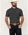 Image #1 - Panhandle Men's Medallion Print Short Sleeve Snap Performance Stretch Western Shirt, , hi-res
