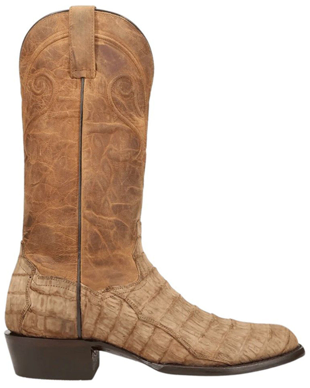 Image #2 - Dan Post Men's Exotic Caiman Makara Tall Western Boots - Round Toe, Brown, hi-res