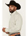 Image #2 - George Strait by Wrangler Men's Medallion Print Long Sleeve Button-Down Western Shirt - Tall, White, hi-res