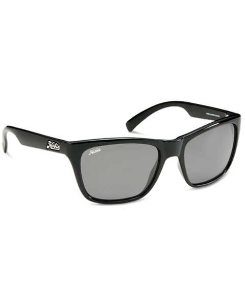Hobie Woody Shiny Black & Grey PC Polarized Sunglasses , Black, hi-res