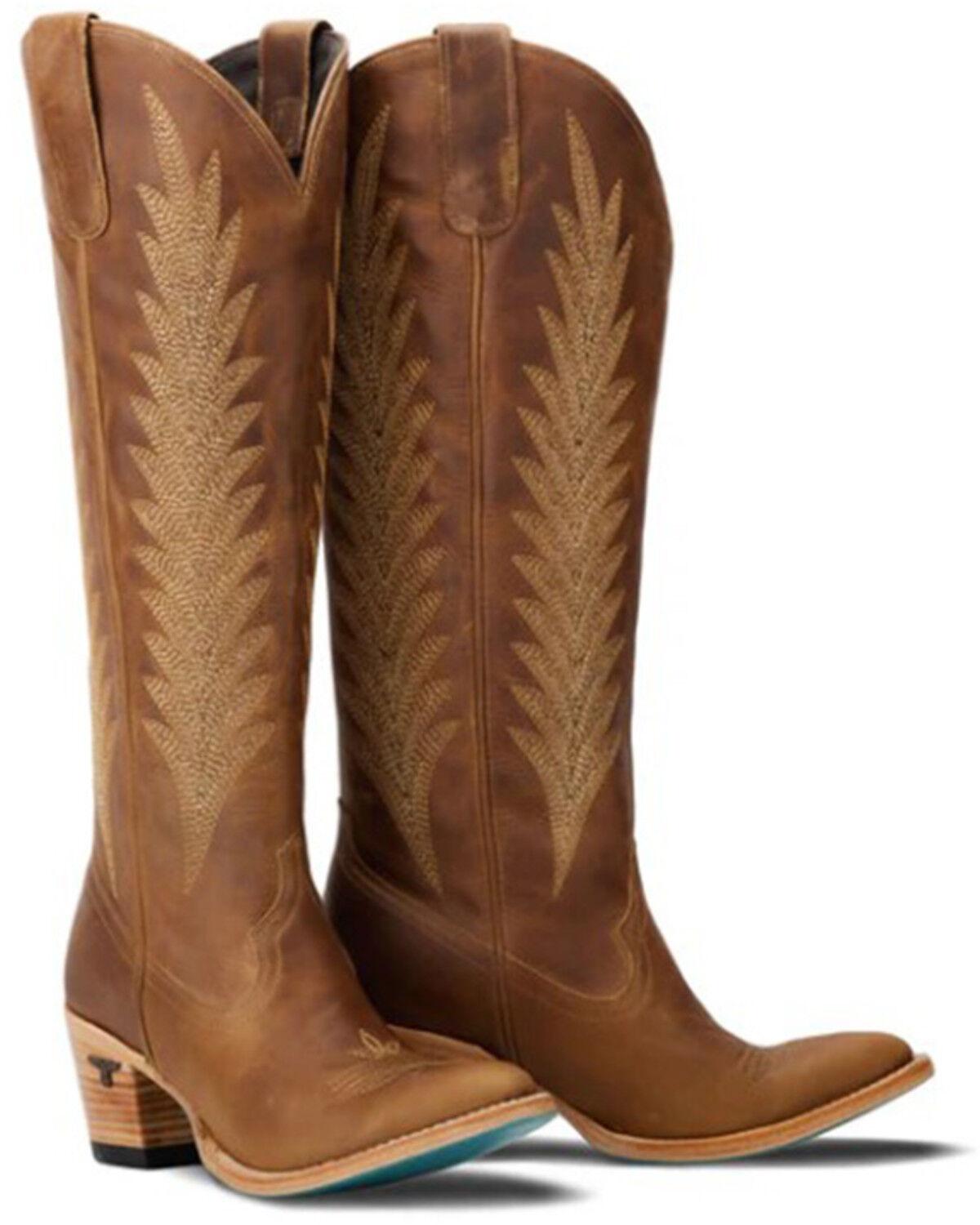 Image #1 - Lane Women's Jentry Knee High Western Boots - Round Toe, Brown, hi-res