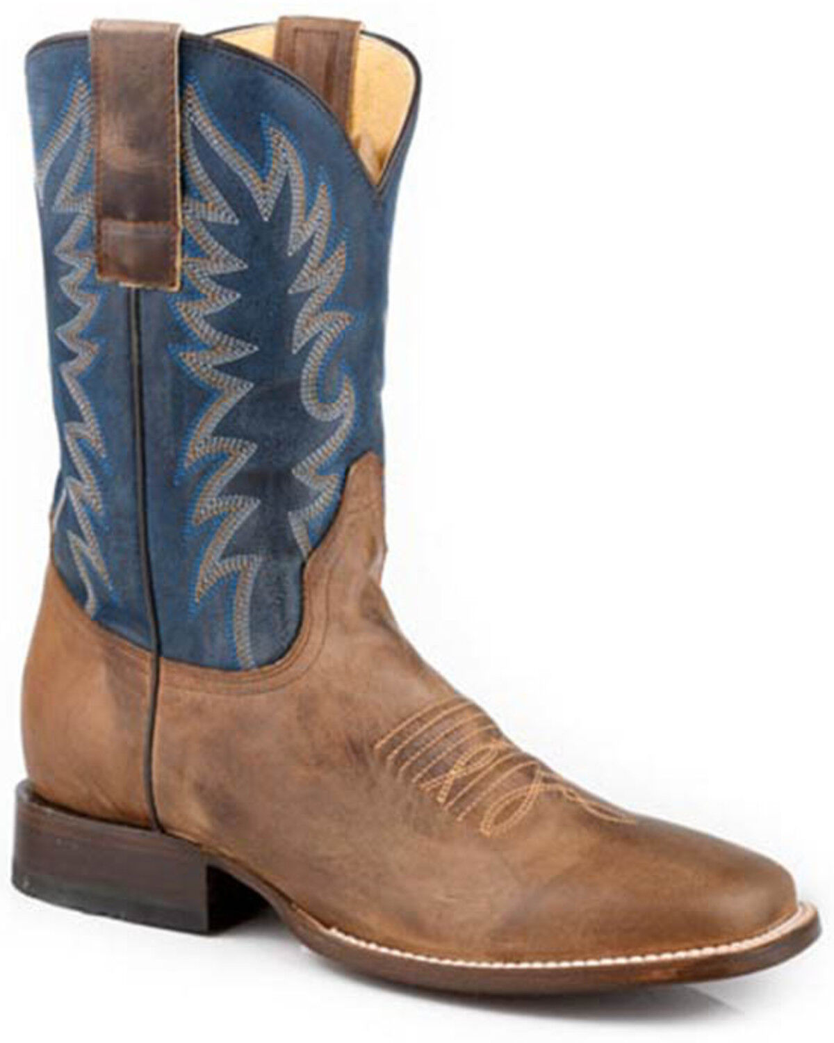 Image #1 - Roper Men's Bart Western Boots - Broad Square Toe, Brown, hi-res