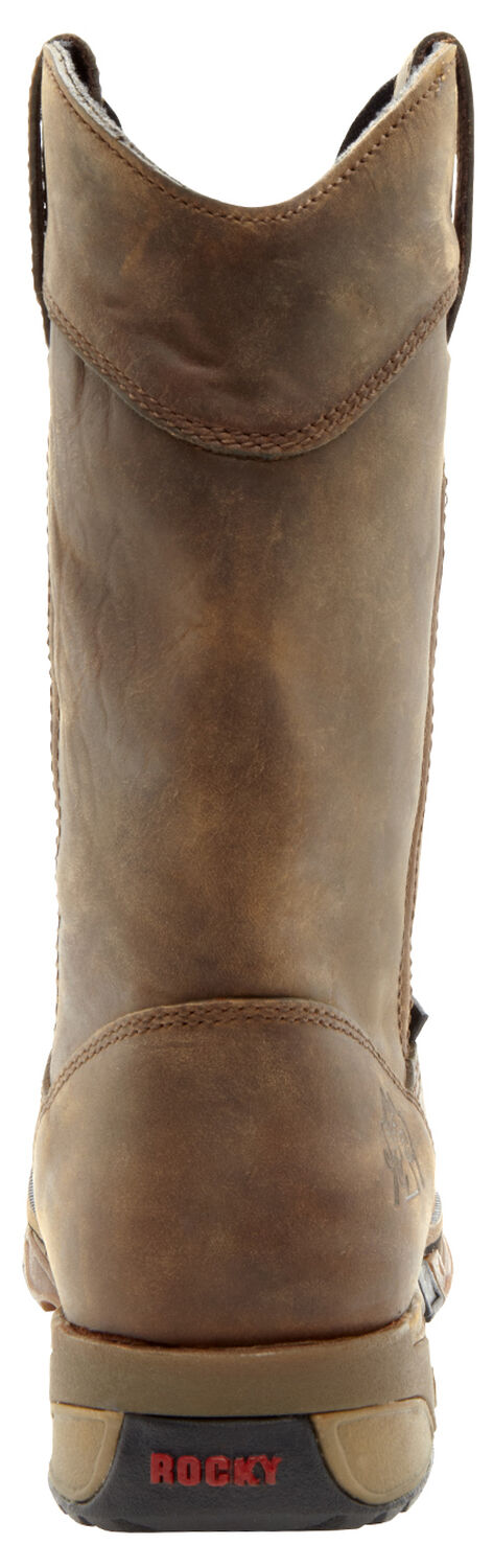 Image #7 - Rocky Men's Waterproof Wellington Work Boots - Round Toe, , hi-res