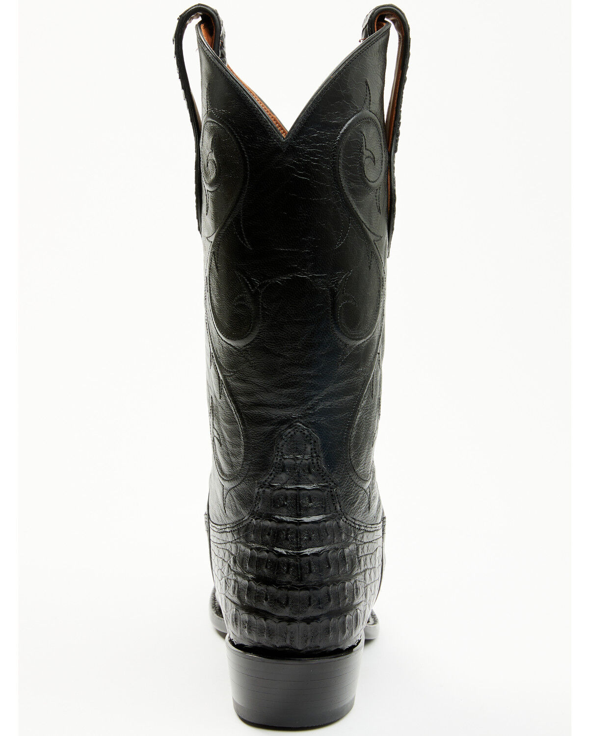 Image #5 - Tony Lama Men's Exotic Hornback Caiman Western Boots - Square Toe, Black, hi-res