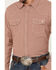 Image #3 - Blue Ranchwear Men's Plaid Print Long Sleeve Western Pearl Snap Shirt, Fired Brick, hi-res