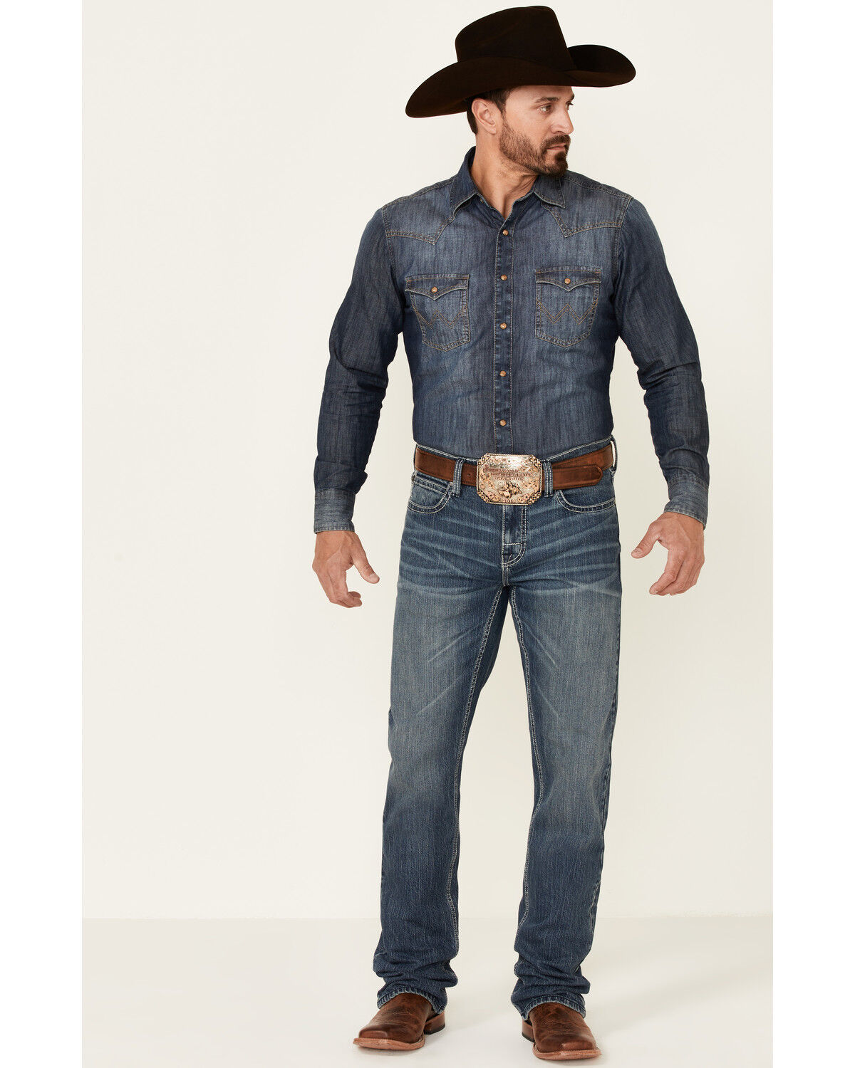 Image #1 - Cody James Men's Hide Out Med Stretch Stackable Straight Jeans, Blue, hi-res