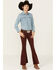 Image #1 - Shyanne Girls' Pull-on Stretch Flare Jeans, Mahogany, hi-res