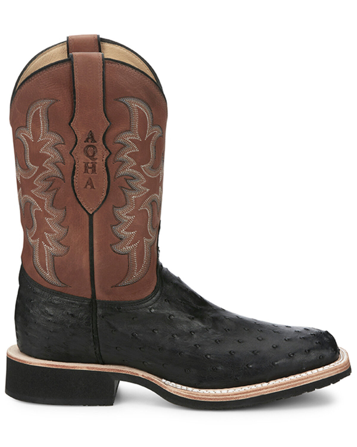 Image #2 - Justin Men's Drover Exotic Full-Quill Ostrich Western Boots - Broad Square Toe, , hi-res